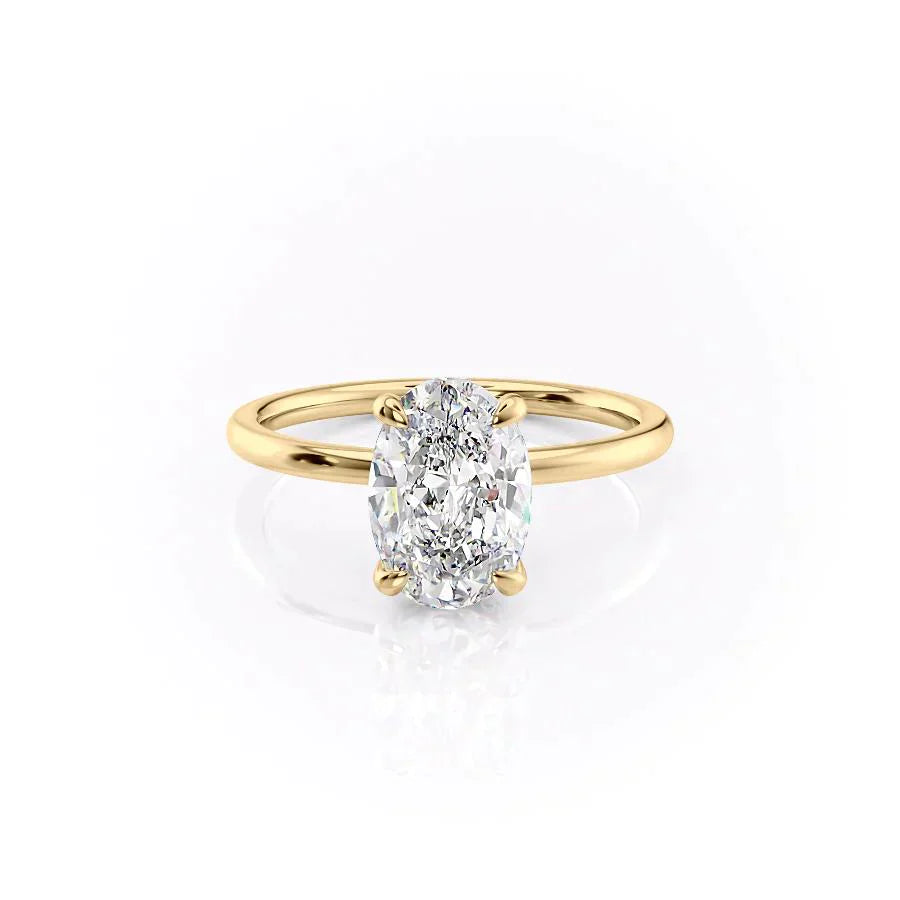The Nelly Set With A 1 Carat Oval Lab Diamond