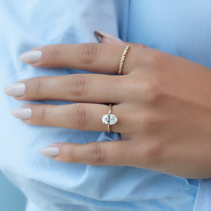 The Nelly Set With A 2 Carat Oval Moissanite