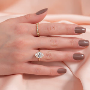 The Nelly Set With A 2 Carat Oval Moissanite