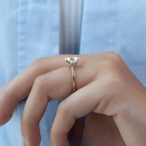 The Nelly Set With A 2 Carat Oval Moissanite