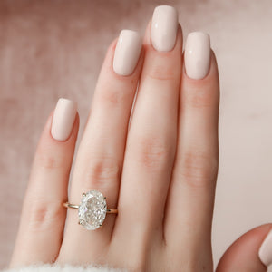 The Nelly Set With A 2 Carat Oval Moissanite