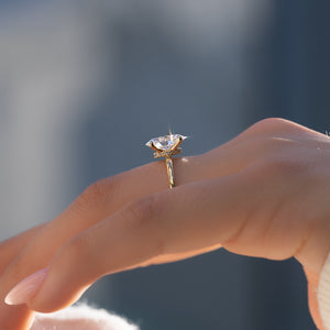 The Nelly Set With A 2 Carat Oval Moissanite