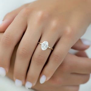 The Nelly Set With A 2 Carat Oval Moissanite