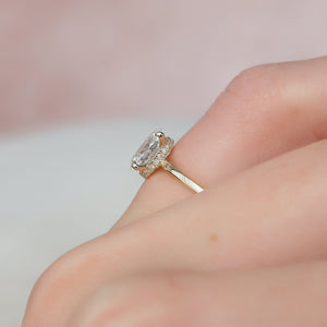 The Nelly Set With A 2 Carat Oval Moissanite