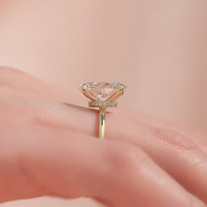 The Nelly Set With A 2 Carat Oval Moissanite