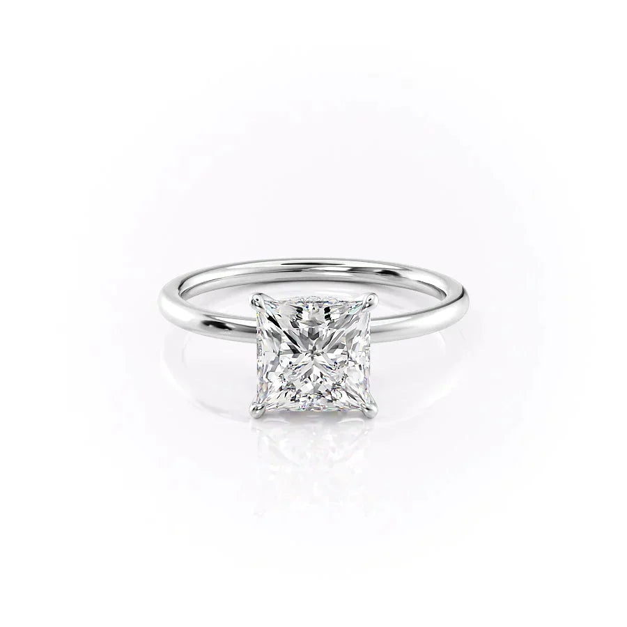 The Nelly Set With A 1.5 Carat Princess Lab Diamond