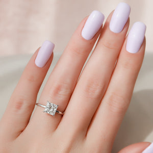 The Nelly Set With A 4 Carat Princess Moissanite