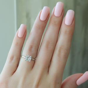The Nelly Set With A 4 Carat Princess Moissanite