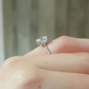 The Nelly Set With A 4 Carat Princess Moissanite
