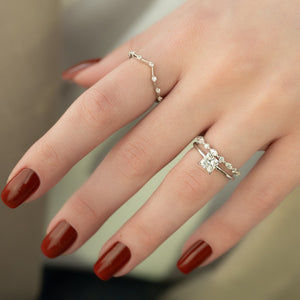 The Nelly Set With A 4 Carat Princess Moissanite
