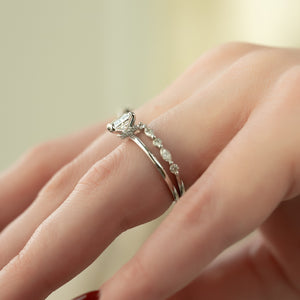 The Nelly Set With A 4 Carat Princess Moissanite