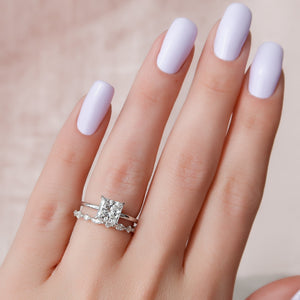 The Nelly Set With A 4 Carat Princess Moissanite