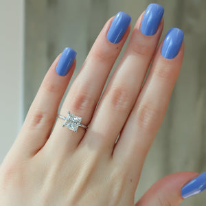 The Nelly Set With A 4 Carat Princess Moissanite