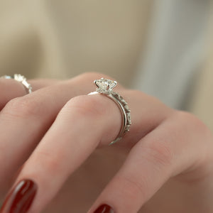 The Nelly Set With A 4 Carat Princess Moissanite