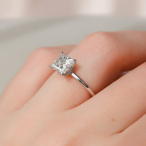 The Nelly Set With A 4 Carat Princess Moissanite