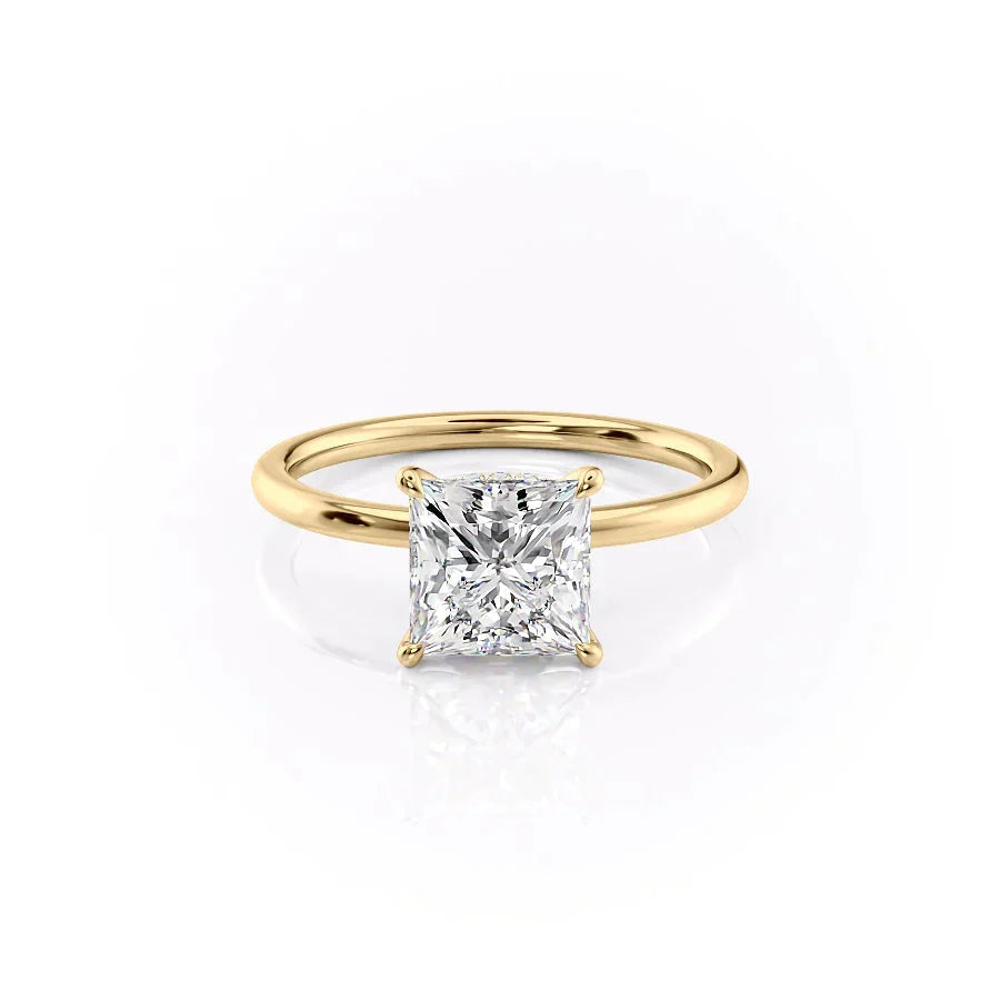 The Nelly Set With A 4 Carat Princess Moissanite