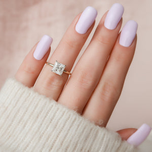 The Nelly Set With A 3 Carat Princess Lab Diamond