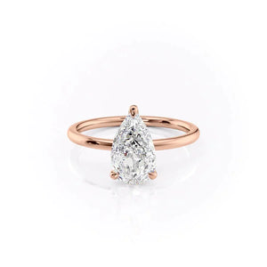 The Nelly Set With A 4 Carat Pear Moissanite