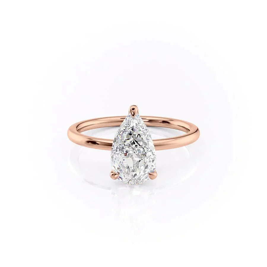 The Nelly Set With A 2 Carat Pear Lab Diamond