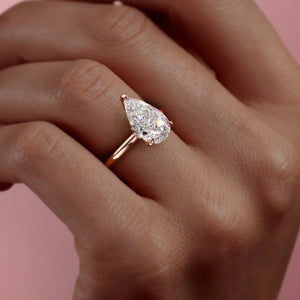 The Nelly Set With A 4 Carat Pear Moissanite