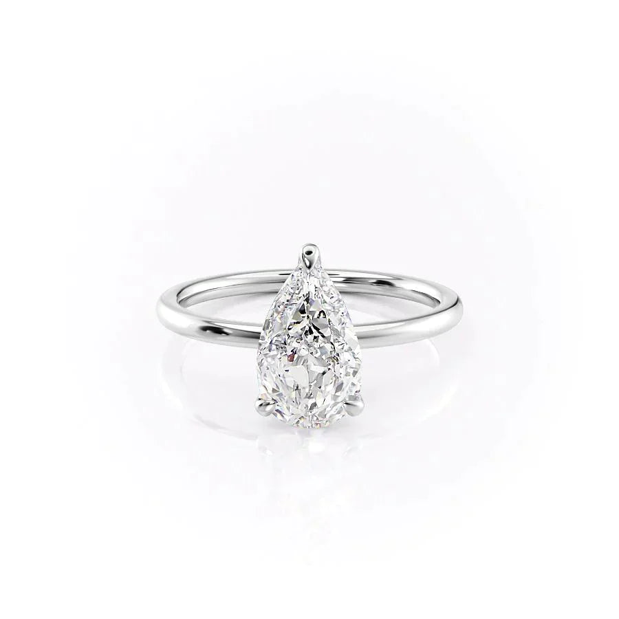 The Nelly Set With A 1.5 Carat Pear Lab Diamond