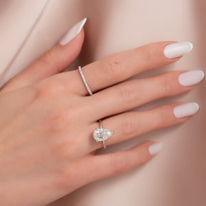The Nelly Set With A 2 Carat Pear Moissanite