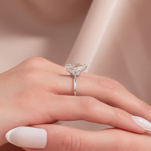 The Nelly Set With A 2 Carat Pear Moissanite