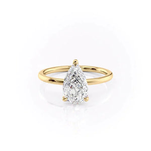 The Nelly Set With A 3 Carat Pear Lab Diamond