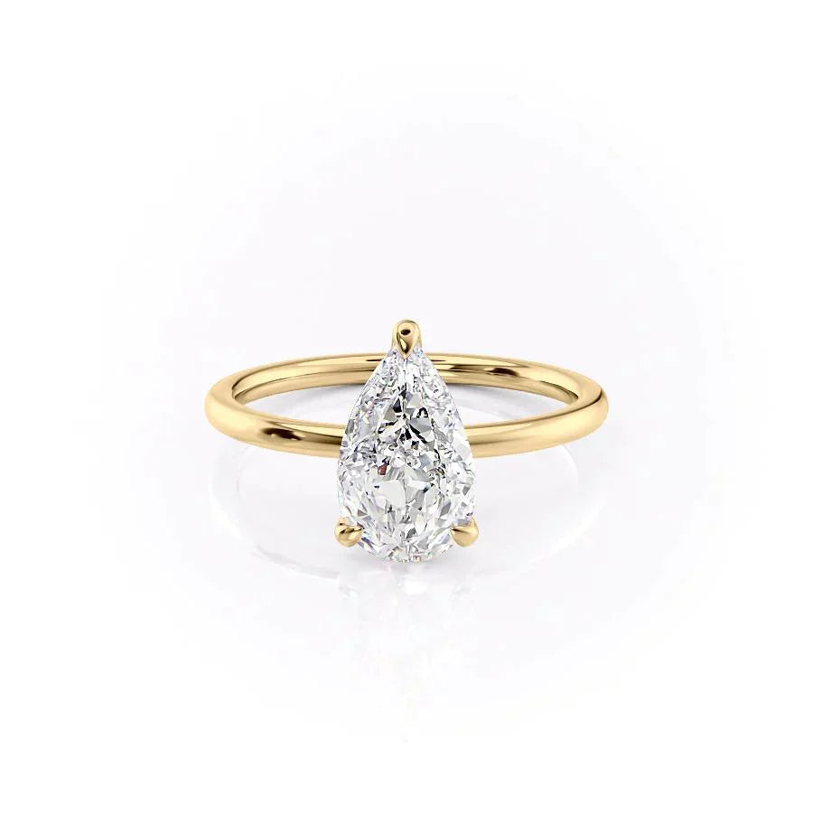 The Nelly Set With A 1 Carat Pear Moissanite