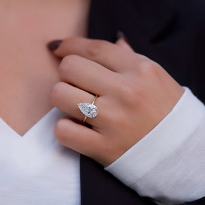 The Nelly Set With A 5 Carat Pear Moissanite