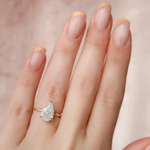 The Nelly Set With A 5 Carat Pear Moissanite