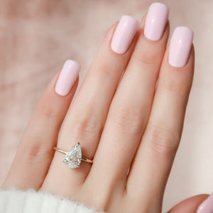 The Nelly Set With A 5 Carat Pear Moissanite