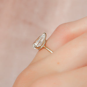 The Nelly Set With A 5 Carat Pear Moissanite