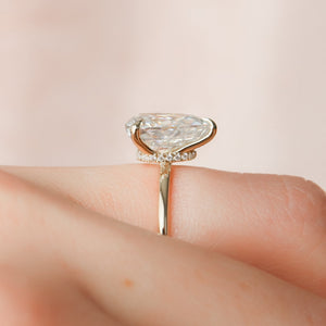 The Nelly Set With A 5 Carat Pear Moissanite