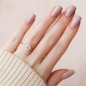 The Nelly Set With A 5 Carat Round Moissanite