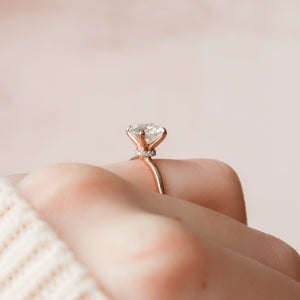 The Nelly Set With A 5 Carat Round Moissanite