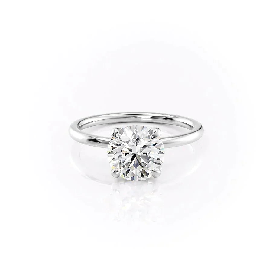 The Nelly Set With A 5 Carat Round Moissanite