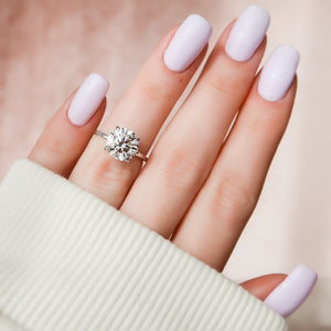 The Nelly Set With A 1 Carat Round Moissanite
