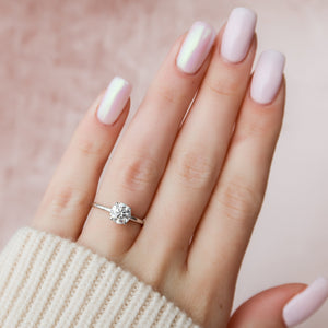 The Nelly Set With A 1 Carat Round Moissanite