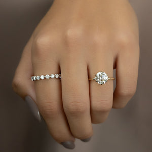 The Nelly Set With A 5 Carat Round Moissanite