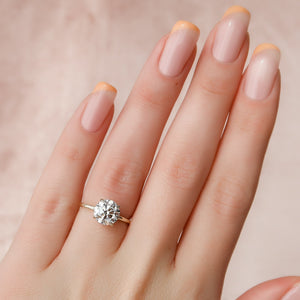 The Nelly Set With A 5 Carat Round Moissanite
