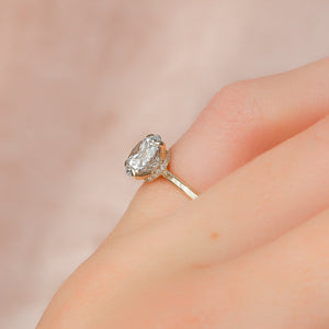 The Nelly Set With A 5 Carat Round Moissanite