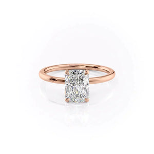 The Nelly Set With A 2 Carat Radiant Moissanite
