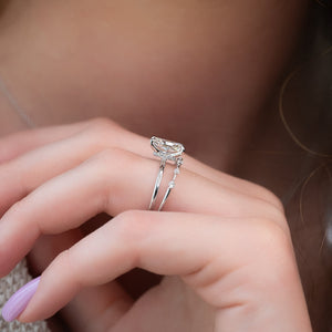 The Nelly Set With A 5 Carat Radiant Moissanite