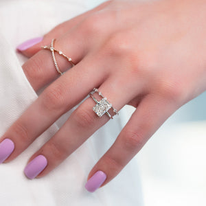 The Nelly Set With A 5 Carat Radiant Moissanite