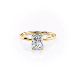 The Nelly Set With A 2.5 Carat Radiant Lab Diamond