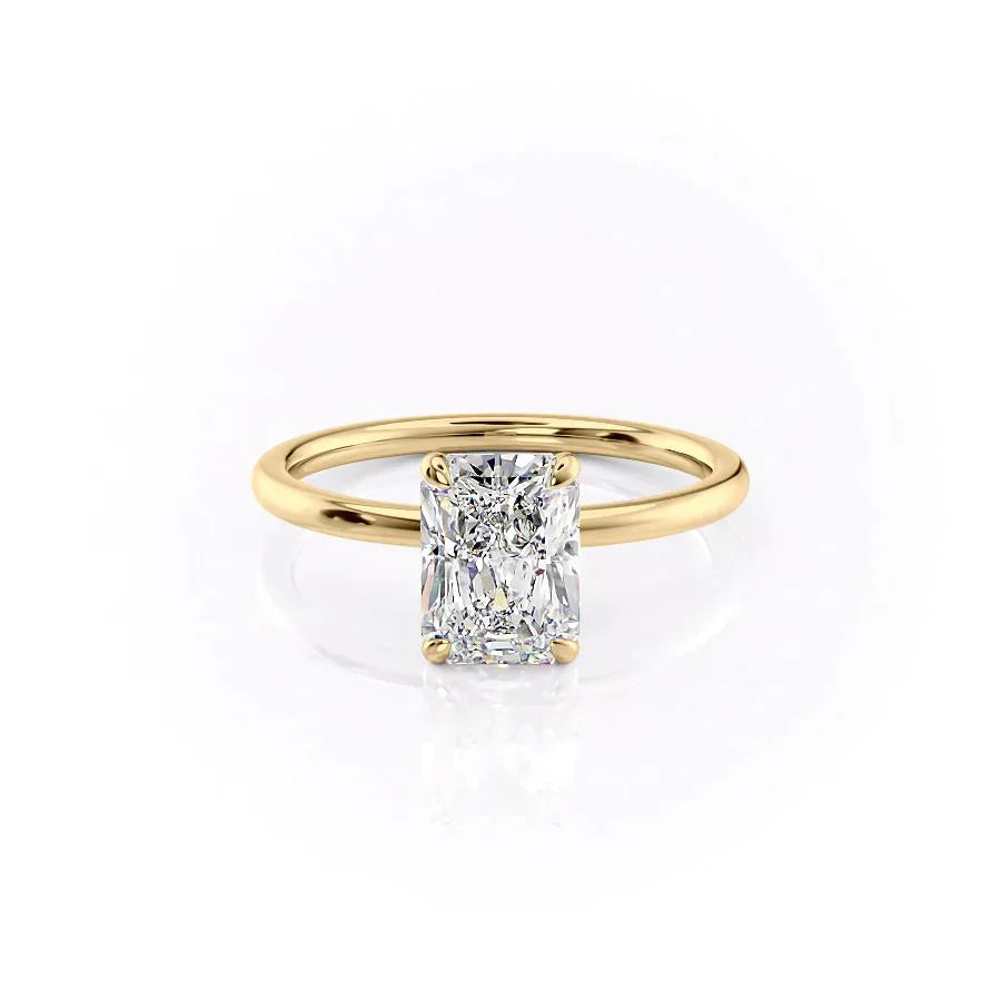 The Nelly Set With A 5 Carat Radiant Moissanite