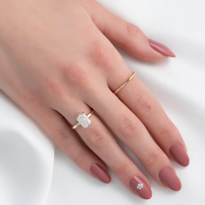 The Nelly Set With A 3 Carat Radiant Moissanite
