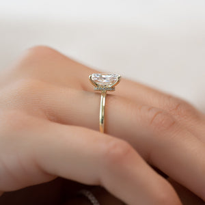 The Nelly Set With A 3 Carat Radiant Moissanite