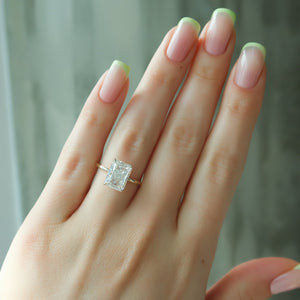 The Nelly Set With A 3 Carat Radiant Moissanite